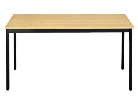 Tafel Vierkant 120x60 Cm Rechthoekig Frame Zwart Blad Beuk