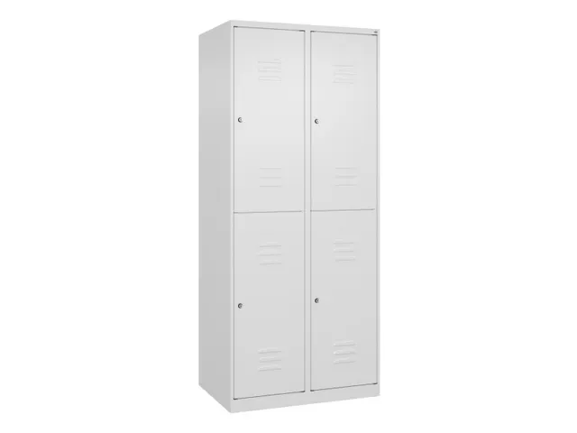 dubbeldekse locker,HxBxD 1850x800x500mm,2x2vak.,vak B 400mm