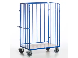 pakketwagen,draagverm. 600kg,laadvl. LxB 1200x770mm,houtetage,RAL5010 - 12
