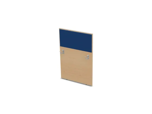 baliepaneel,v. bureau,aanbouw rechts,B 800mm,NE-esdoorn,BN6016-blauw