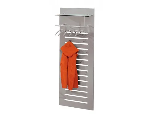 Design-Wandgarderobe Hxbxd 1700X600X330Mm 6Haken 5Kleerhangers Ral9006