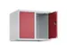 opzetkast,v. locker,2vak.,vak B 300mm,HxBxD 500x600x500mm,cilinderslot