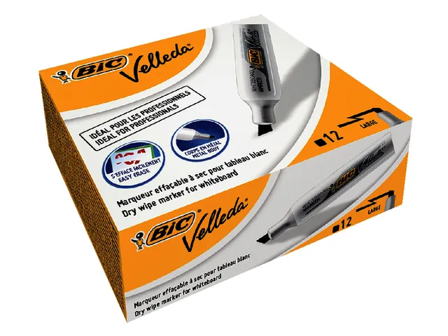 Viltstift Bic Velleda 1781 whiteboard schuin large zwart