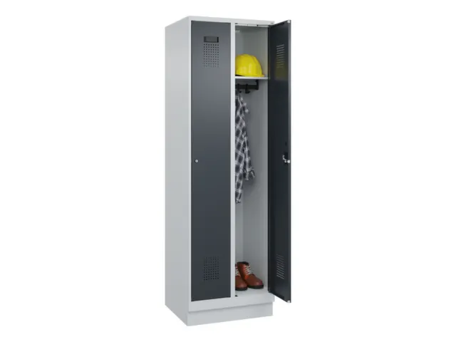 locker,HxBxD 1950x600x500mm,2vak,vak B 300mm,cil.-slot,sokkel