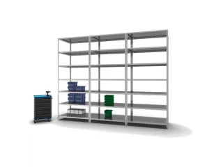 magazijnstelling,grondveld,HxBxD 3000x1300x800mm,vaklast 350kg - 3