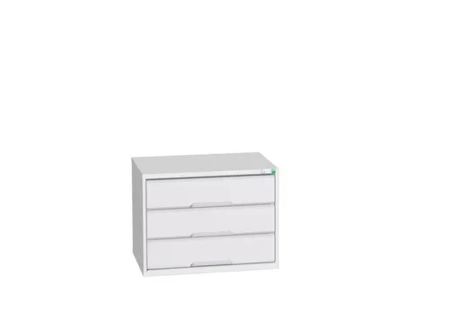 ladekast HxBxD 600x800x550mm 3laden romp RAL7035 front RAL7035