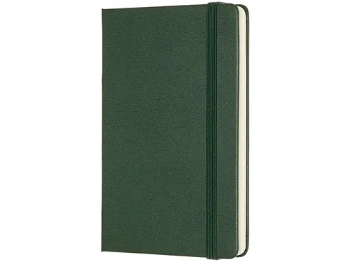 Notitieboek Moleskine pocket 90x140mm blanco hard cover myrtle green