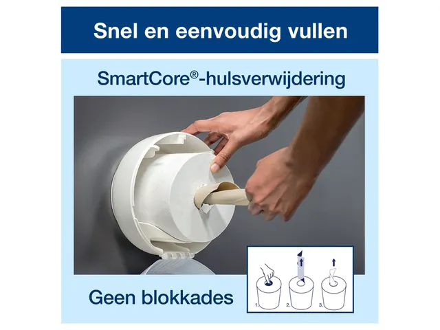 Toiletpapier Tork SmartOne Mini T9 advanced 2-laags 620 vel wit 472193