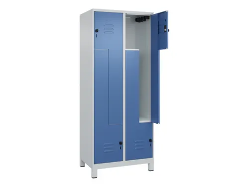 Z-garderobekast,HxBxD 1950x800x500mm,vak B 200/400mm,draaigrendel