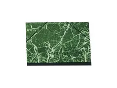 Tekenmap gemarmerd e last. 28x38 groen