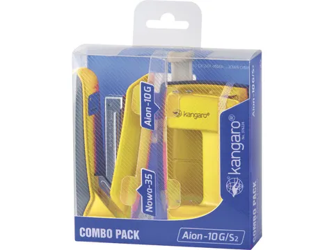Combipack Kangaro Aion-10g/s2 Geel, Nowa-35, 25vel, 24/6 Nietjes