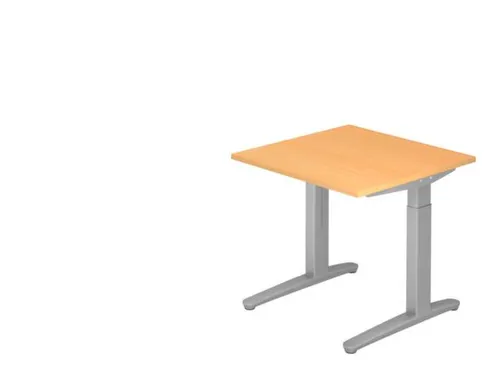 In hoogte verstelbaar bureau,HxBxD 680-850x800x800mm,blad beuken