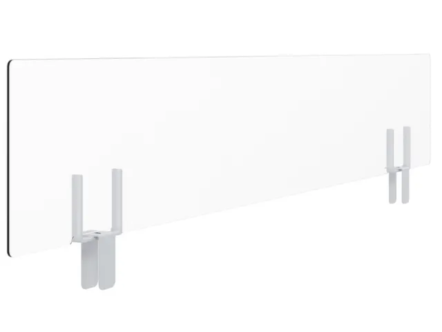 hygiënescherm 270x1170mm v. tafelscheidingswand PMMA frame staal wit