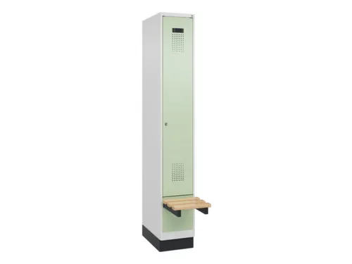 locker met bank,HxBxD 1950x300x815mm,1vak,vak B 300mm,cilinderslot