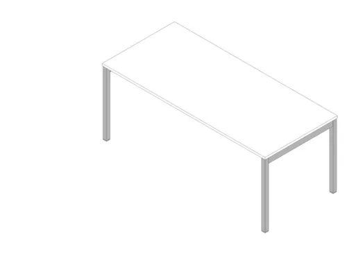 In hoogte verstelbaar bureau,HxBxD 680-760x1800x800mm,blad wit