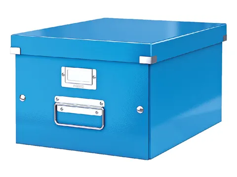 Opbergbox WOW Click & Store 281x200x370mm blauw 85% gerecycled karton