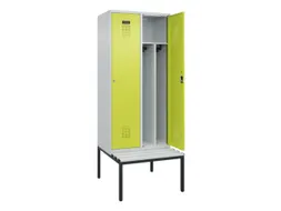 locker met bank,voor scheiding van kleding,HxBxD 2120x800x815mm,2vak