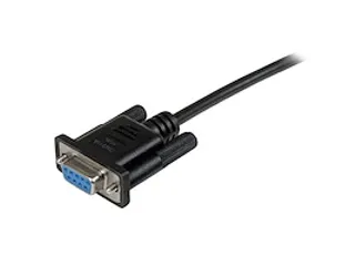1m zwarte DB9 RS232 seriële nullmodemkabel F/F - 2