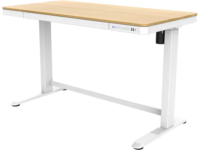 Zit-Sta Werkplek 120cm Whitewash eiken Elektrisch Verstelbaar