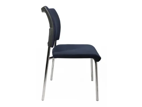 Bezoekersstoel Stof Donkerblauw Zitting 430x480x450mm