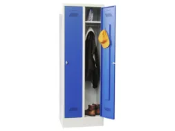 locker,HxBxD 1850x600x500mm,2vak,vak B 300mm,RAL7035,front RAL5010