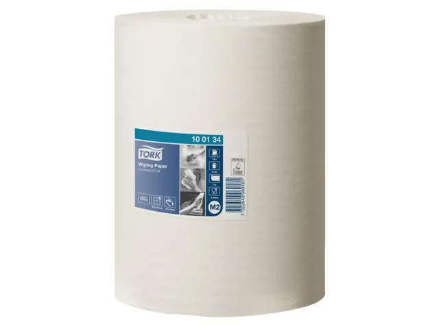Poetspapier Tork M2 1 laags 6 rollen wit 100134