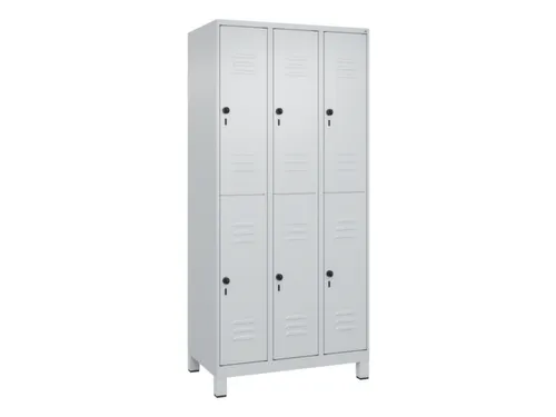 dubbeldekse locker,HxBxD 1950x900x500mm,3x2vak.,vak B 300mm