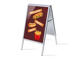 Stoepbord A1 complete set met print "Broodjes Snacks Frites" - 1