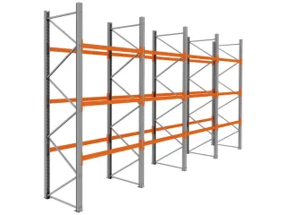 palletstelling,basis+3xaanbouw,HxBxD 3990x7800x1100mm,vakl. 3000kg - 1