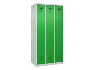 locker,HxBxD 1850x900x500mm,3vak,vak B 300mm,cil.-slot,staand op vloer - 3