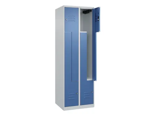 Z-garderobekast,HxBxD 1850x600x500mm,vak B 150/300mm,cil.-slot