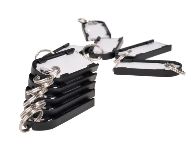 Sleutellabel Pavo magnetisch 10 stuks zwart