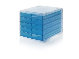 ladeblok,5xDIN C4,Tafelopstelling,HxBxD 255x270x340mm,Polystyreen - 1