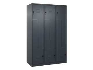 Z-garderobekast,HxBxD 1850x1200x500mm,vak B 200/400mm,draaigrendel - 1