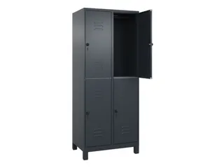 dubbeldekse locker,HxBxD 1950x800x500mm,2x2vak.,vak B 400mm - 2