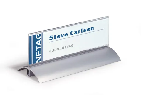 Tafelnaambord Durable Presenter De Luxe 61x210mm 2 stuks