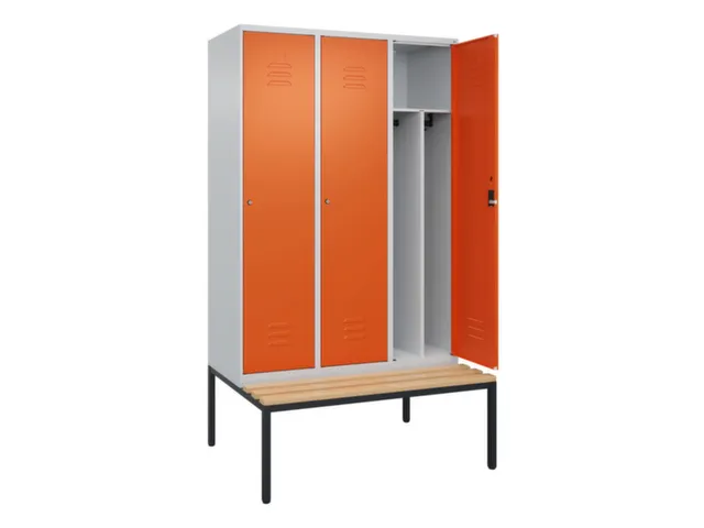 locker voor scheiding van kleding,HxBxD 2120x1200x815mm,3vak