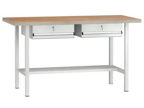 Werkbank 840x1500x700mm 2laden 150mm Frame Ral5010 Front Ral5010