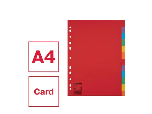 Tabblad Esselte A4 11-Gaats Karton 12-Delig Zonder Voorblad