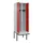 locker met bank,voor scheiding van kleding,HxBxD 2120x600x815mm,2vak