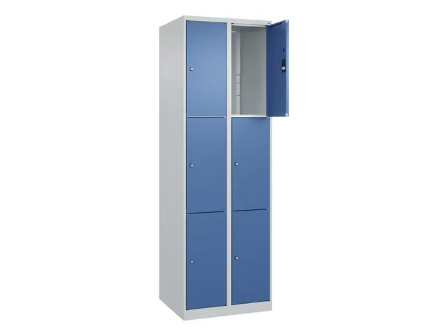lockerkast,HxBxD 1850x600x500mm,2x3vakken,vak B 300mm,cil.-slot