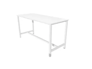 Domino Basic Statafel 160x80x110cm Wit blad, Onderstel Wit - 2