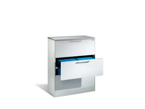 Hangmappenkast 1000x800x435mm 3 Laden 2 Frames Per Lade Lichtgrijs