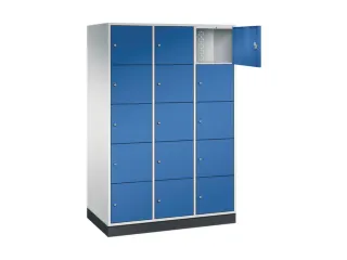 grootvolume-lockersysteem,RAL 7035/RAL 5010,HxBxD 1950x1220x600mm - 1