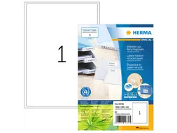 HERMA 10736 Etiketten gerecycled papier A4 199,6x289,1mm Wit 80 stuks