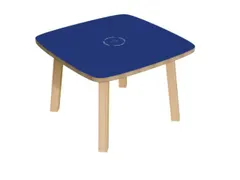 bijzettafel,HxBxD 400x600x600mm,4voeten natuur,vierkante buis