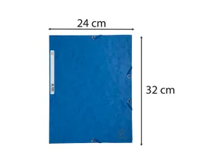 Elastomap glanskarton 400 3 klep blauw - 1