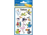 Tattoo etiket Z-design Kids pakje a 1 vel vogels