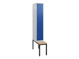 locker met bank,HxBxD 1950x300x815mm,1vak,vak B 300mm,cil.-slot - 1