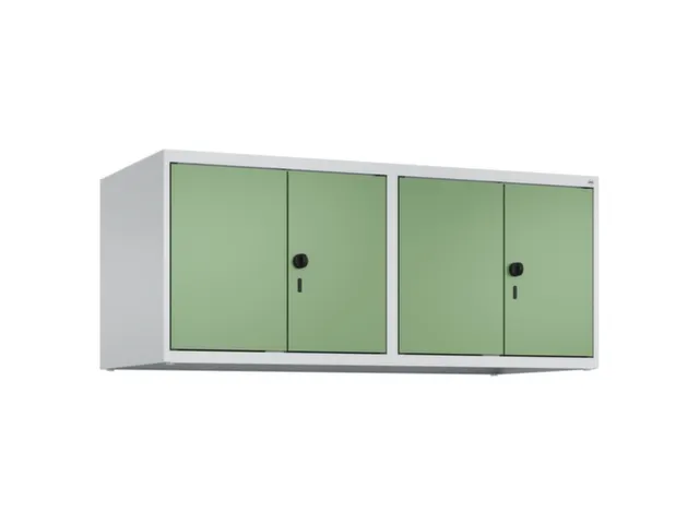 opzetkast,v. locker,4vak.,vak B 300mm,HxBxD 500x1200x500mm,vleugeldeur